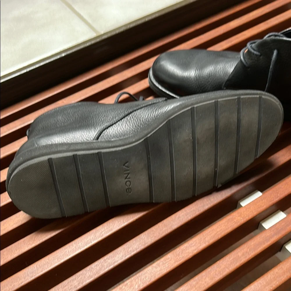 Vince Mens Black Leather Chuka Boots - Picture 5 of 8